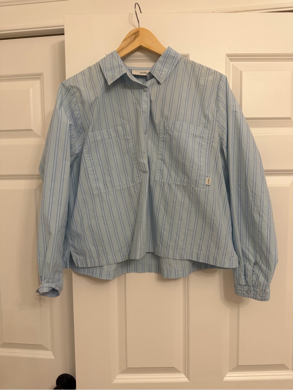TINYCOTTONS Women’s Striped Poplin Cropped Shirt Excellent Condition